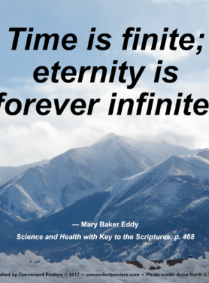 Time is finite; eternity is forever infinite