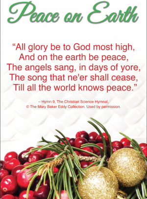 Peace on earth… glory be to God